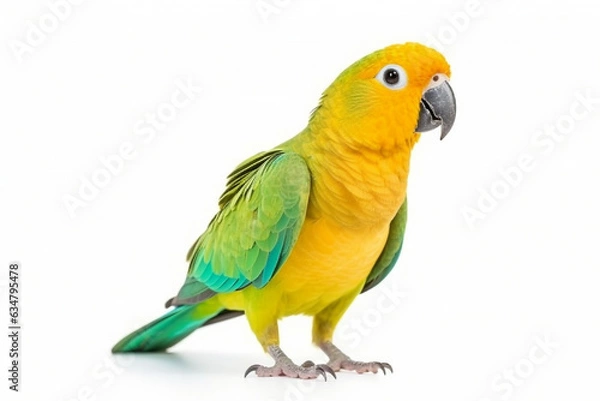 Obraz Parrot isolate on white background.Generative Ai.