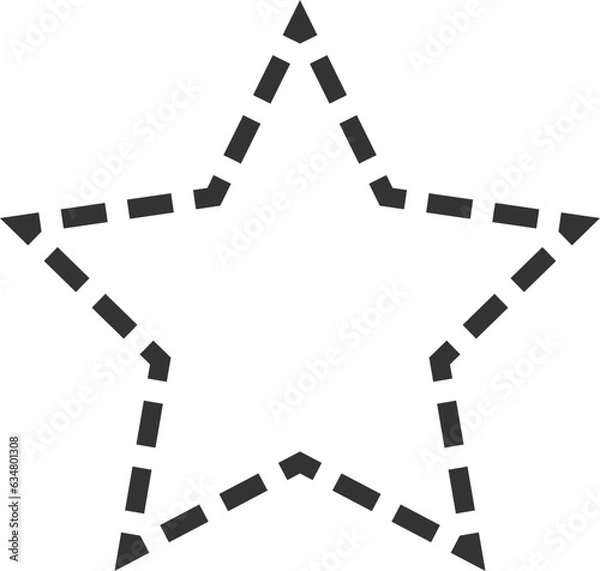 Fototapeta Star icon vector silhouette isolated on white background.