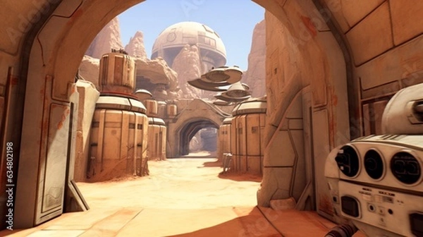 Fototapeta screenshot from star wars N648k.Generative AI