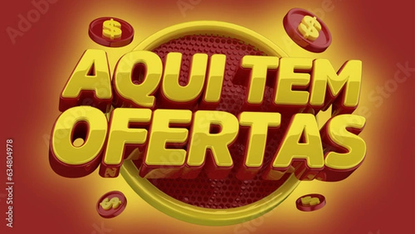 Fototapeta selo 3d ''aqui tem ofertas''