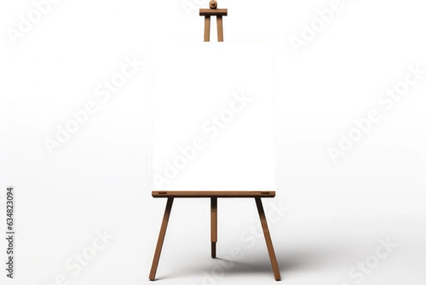 Fototapeta Easel with copy space, PNG transparent background, shop and promotion concept. Generative AI