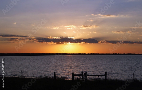 Fototapeta Lavon Lake Sunset