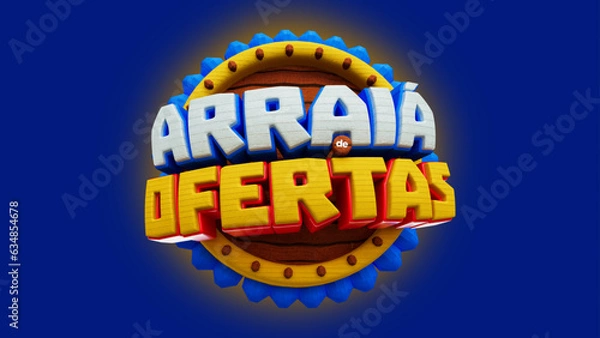 Obraz selo 3d ''arraiá de ofertas''