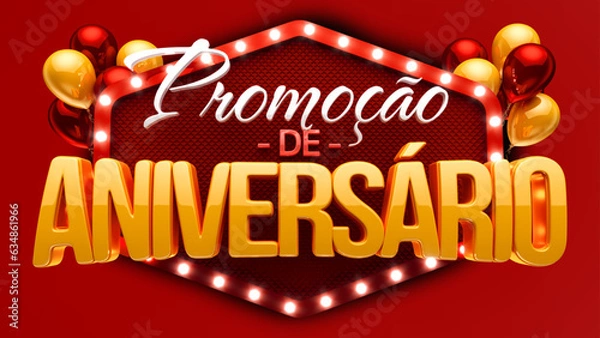 Fototapeta selo 3d ''promoção de aniversário''