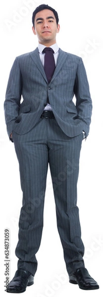 Fototapeta Digital png photo of caucasian man on transparent background