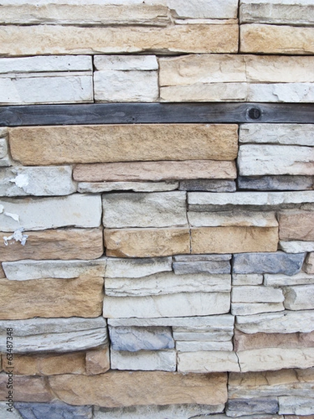 Fototapeta Wall texture, diverse bricks styles