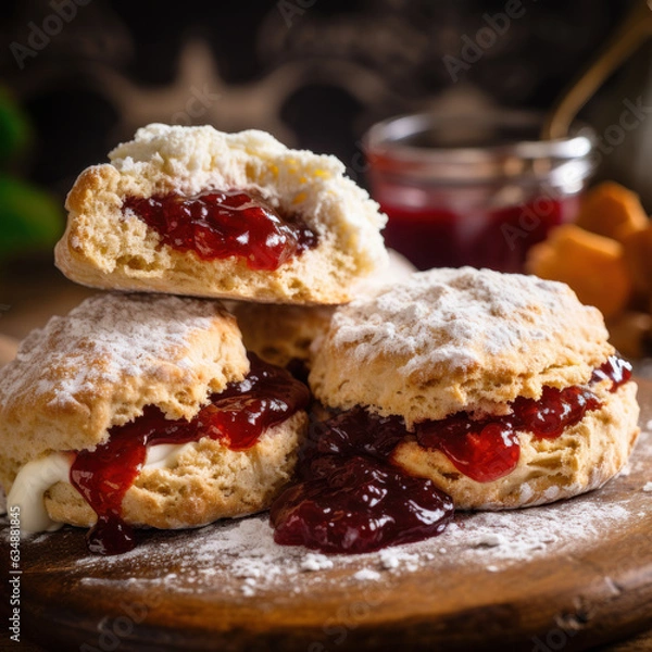 Fototapeta spelt flour scones
