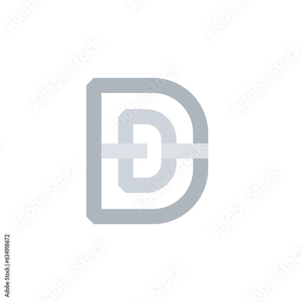 Fototapeta Monogram design vector logo. Monogram initial letter mark D logo design. Monogram design vector logo. Monogram initial letter mark D logo design simple D monogram