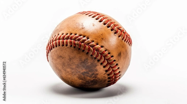 Fototapeta A Baseball isolated on white background. Generative Ai