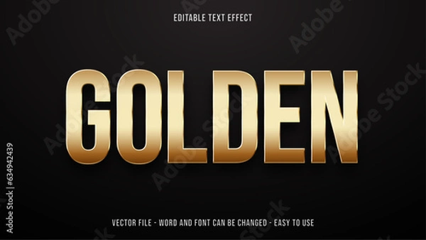 Fototapeta Editable text effect golden mock up