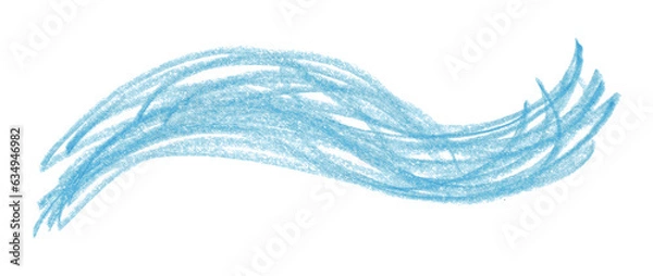 Obraz light blue pencil strokes isolated on transparent background