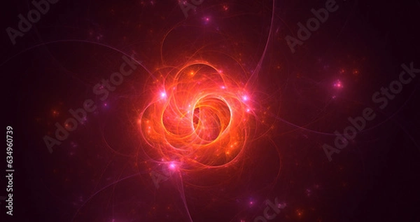 Fototapeta 3D rendering abstract fantasy light fractal background