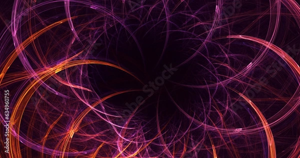 Fototapeta 3D rendering abstract circle light background
