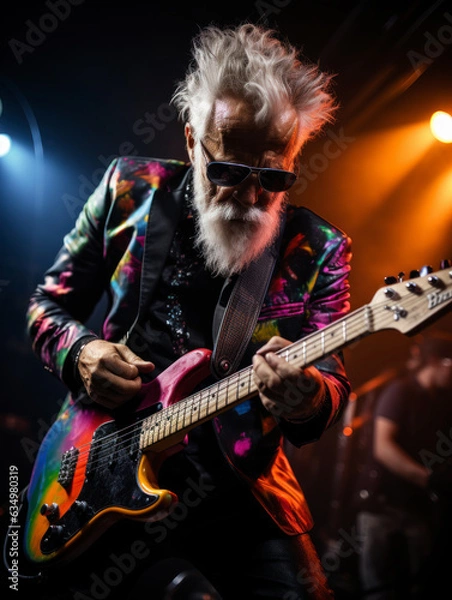 Fototapeta a senior musician performing