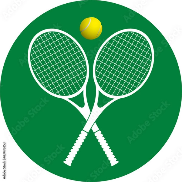 Obraz tennis rackets and ball