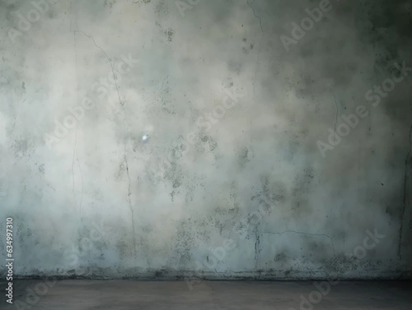 Fototapeta Gray grunge concrete wall abstract texture background created with Generative AI technology