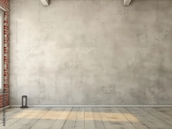 Obraz Gray grunge concrete wall abstract texture background created with Generative AI technology