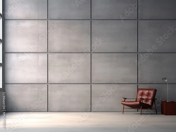 Obraz apartment grey interior background with sunrise in the window for interior design decoration