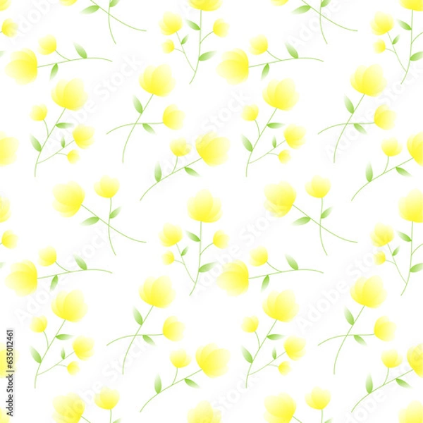 Obraz seamless pattern of yellow flower