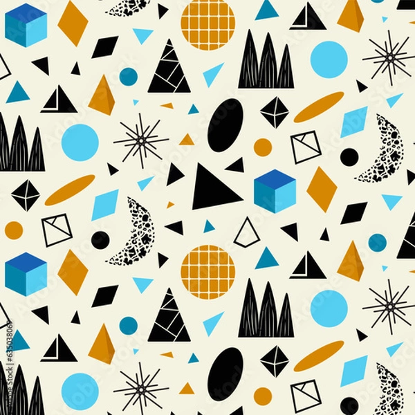 Fototapeta vector background with a pattern of geometric and abstract shapes