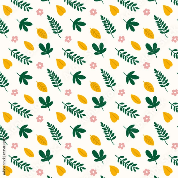 Fototapeta vector hand drawn botanical floral pattern