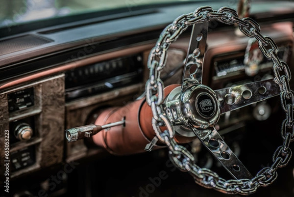 Obraz Oldtimer car interior