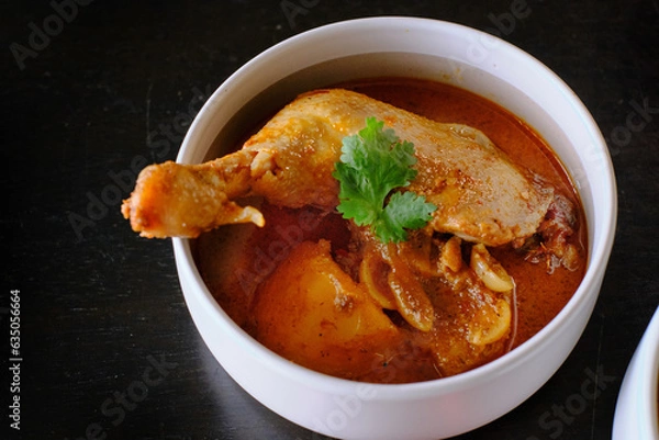 Obraz traditional Thai Chicken Curry food menu