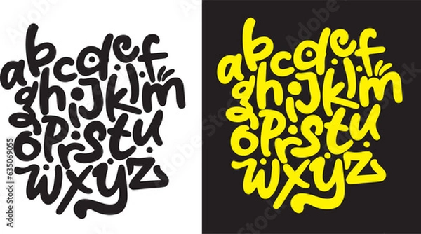 Obraz Vector hand drawn typeface in graffiti style