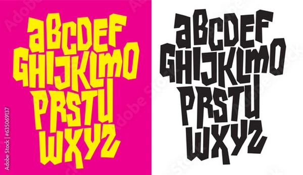 Obraz Vector hand drawn typeface in graffiti style