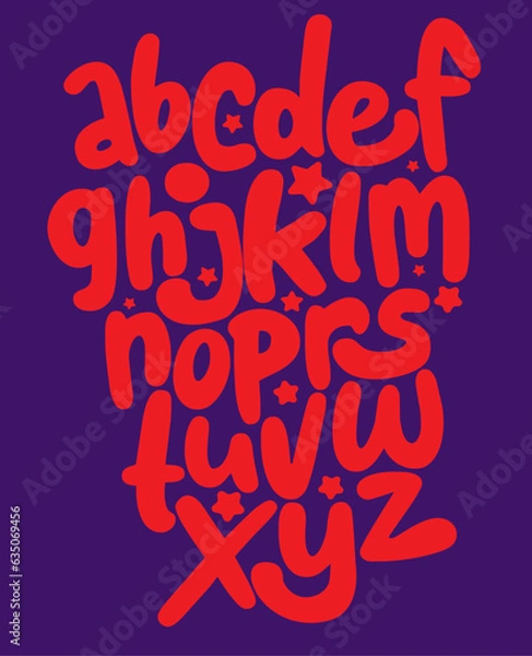 Obraz Vector hand drawn typeface in graffiti style