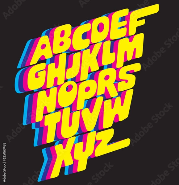 Obraz Vector hand drawn typeface in graffiti style