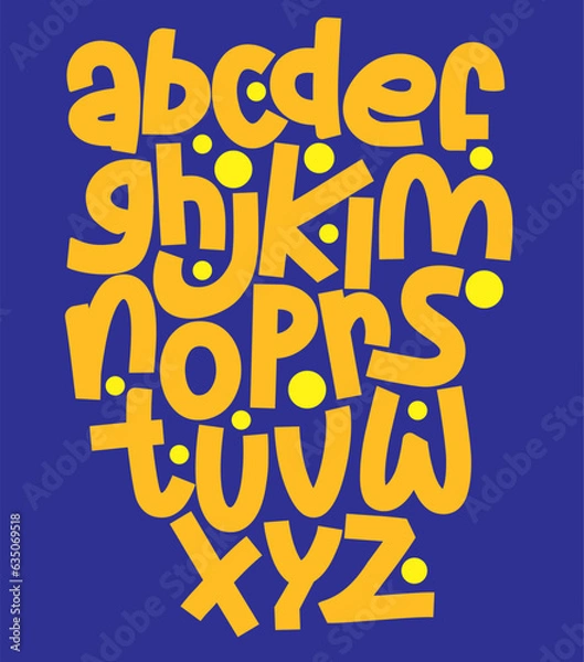 Obraz Vector hand drawn typeface in graffiti style