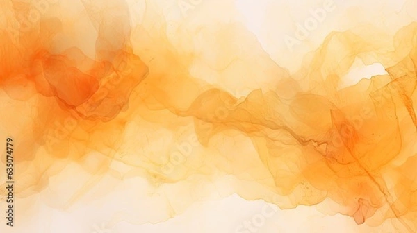 Fototapeta Abstract orange watercolor background. Generative AI.