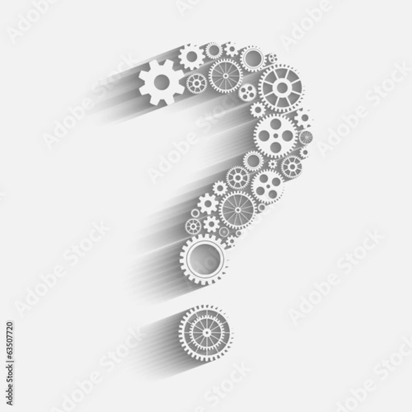 Obraz Question mark from gears