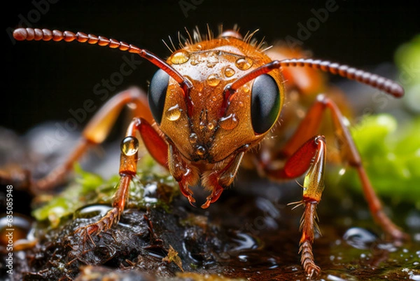 Fototapeta Rote Waldameise, Generative AI