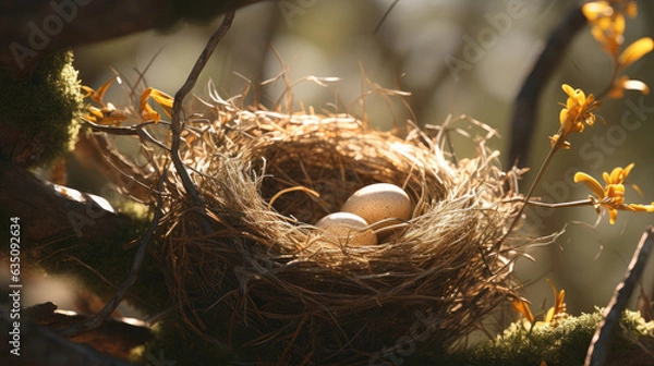 Obraz birds nest with eggs