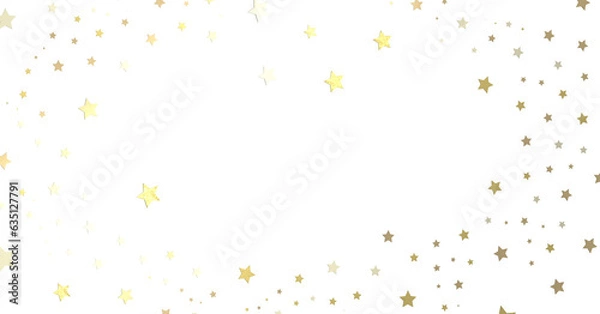 Obraz Celestial Splendor Unveiled: 3D Gold Stars Rain Illustration Enchants