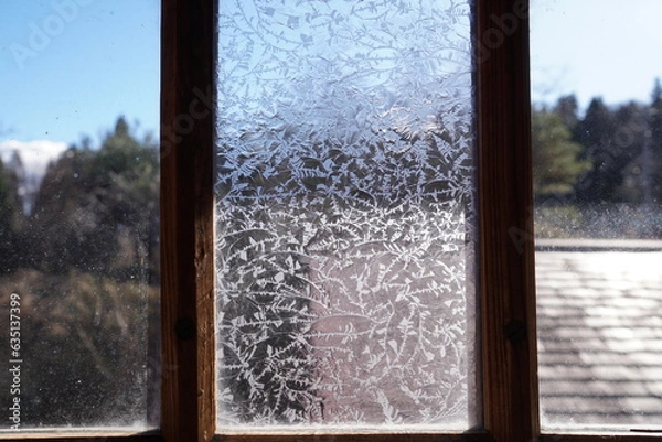 Fototapeta window in the snow