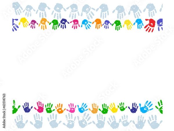 Obraz Hand paint print border