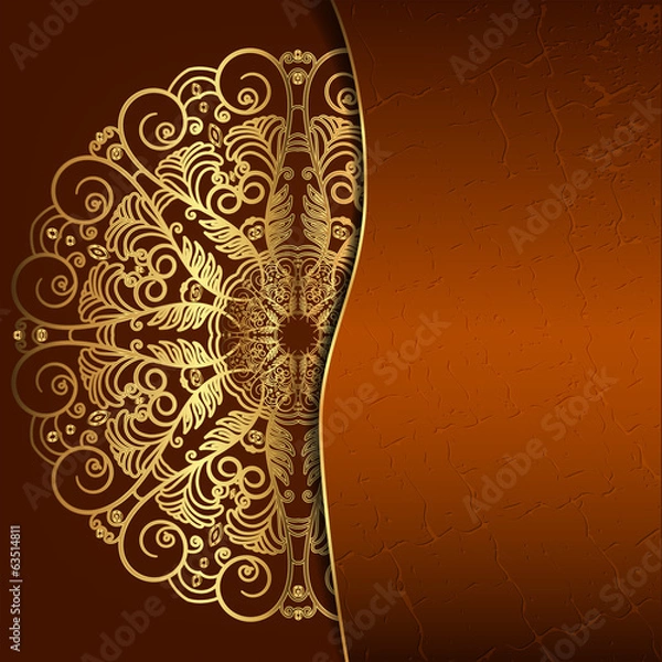 Obraz Luxury round openwork pattern. Template for the cover, invitatio