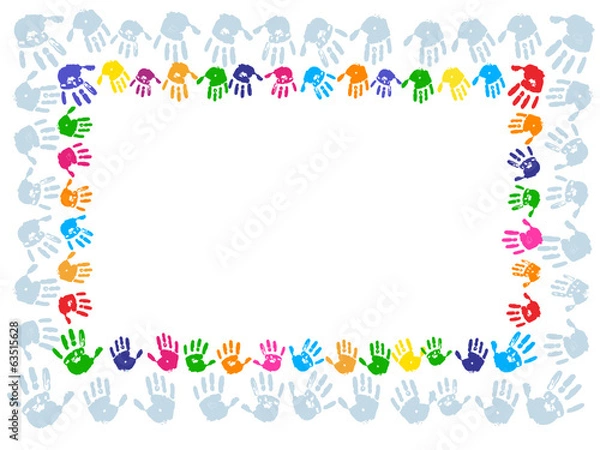 Obraz Hand paint print border