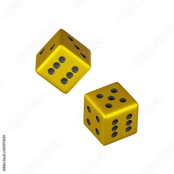 Obraz 3D Golden Dices