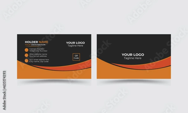 Fototapeta Modern and Simple Business card template design for corporate business
