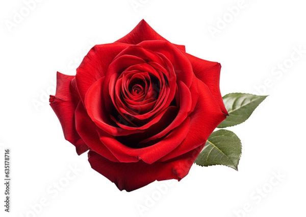 Fototapeta A full-bloom red rose.