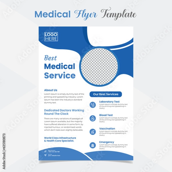 Obraz minimalist medical healthcare flyer and poster template design
