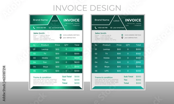 Obraz Invoice Design