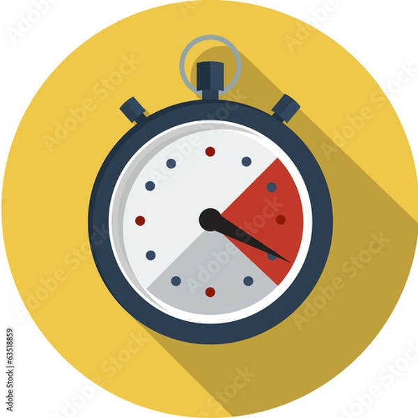 Fototapeta Stopwatch flat icon