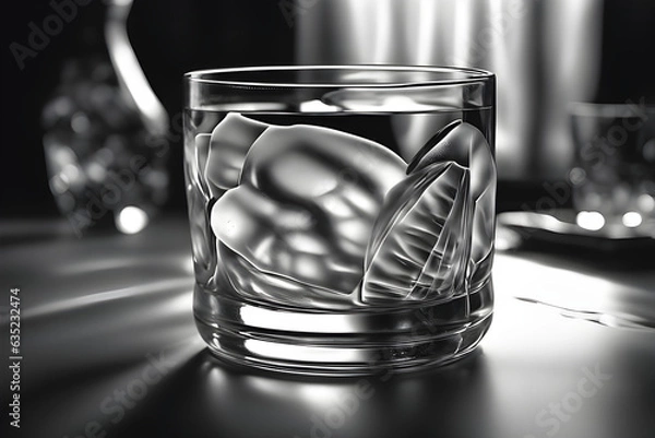Fototapeta a-brilliant-glass-made-of-ice. generative ai