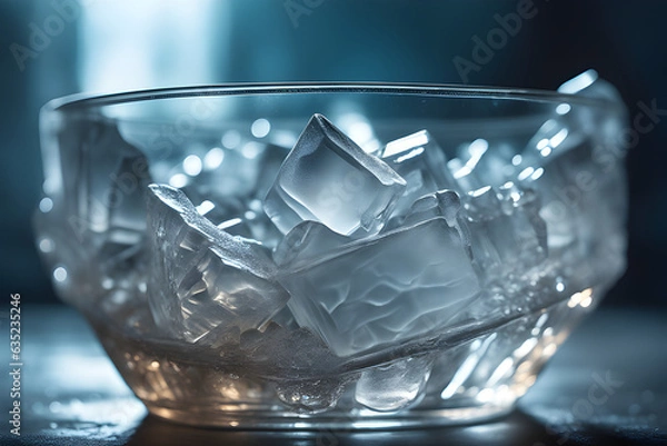 Fototapeta a-brilliant-glass-made-of-ice. generative ai