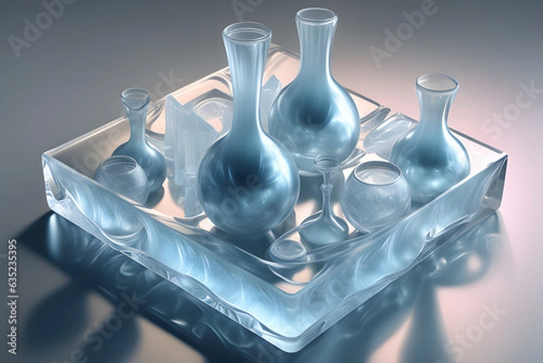 Fototapeta a-brilliant-glass-made-of-ice. generative ai